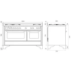 Cuisinière ILVE M15FSDNE3