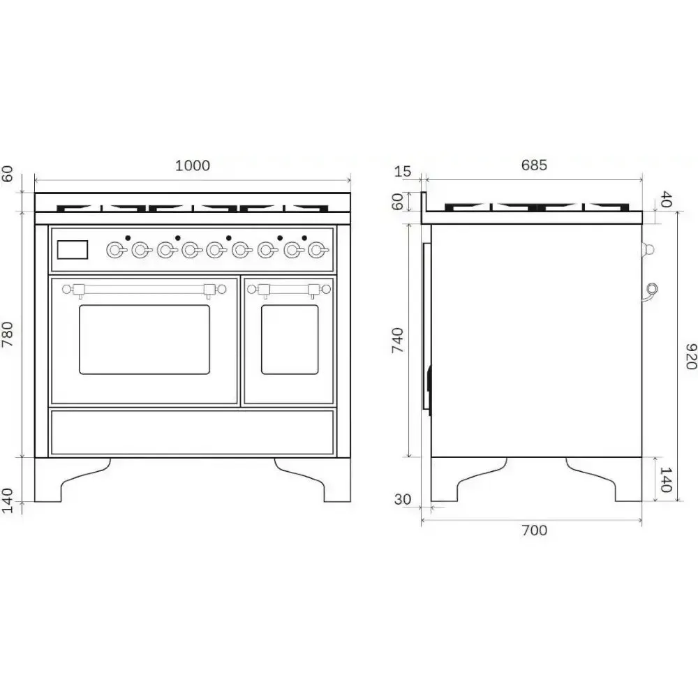 Cuisinière ILVE MDI106NE3