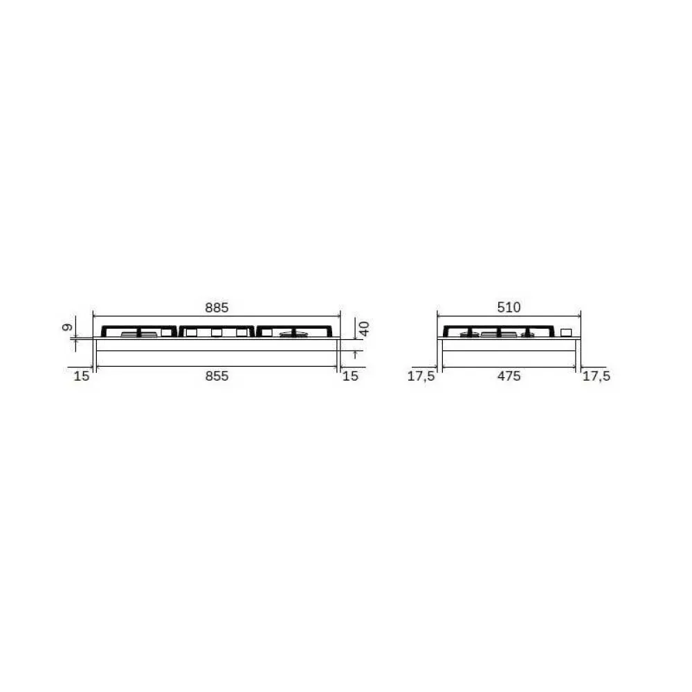 Plaque de cuisson ILVE HCG90SCK