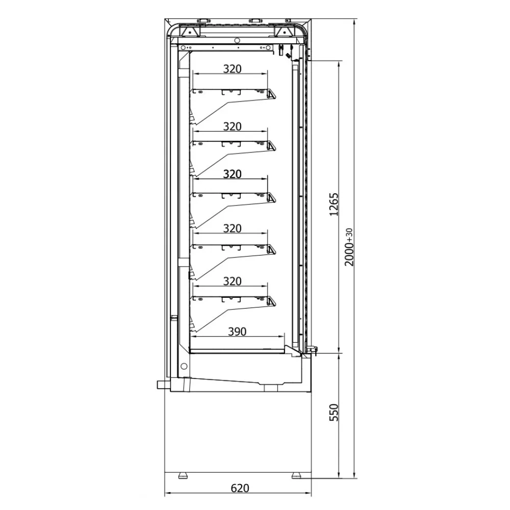 Vitrine à impulsions JUKA R-1-MVR-60/60-I
