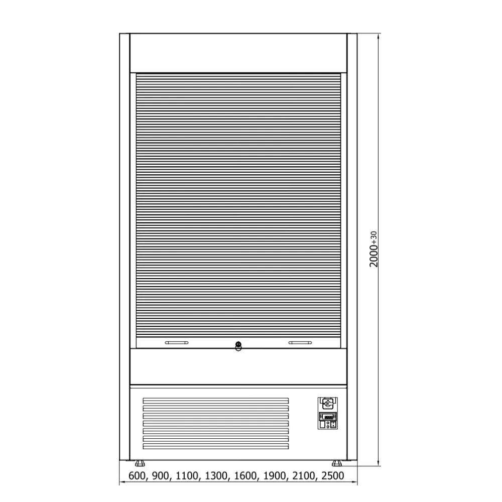 Vitrine à impulsions JUKA R-1-VR-110/80-I