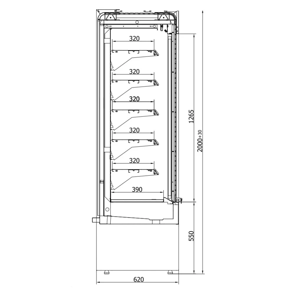 Vitrine à impulsions JUKA R-1-VR-110/80-I