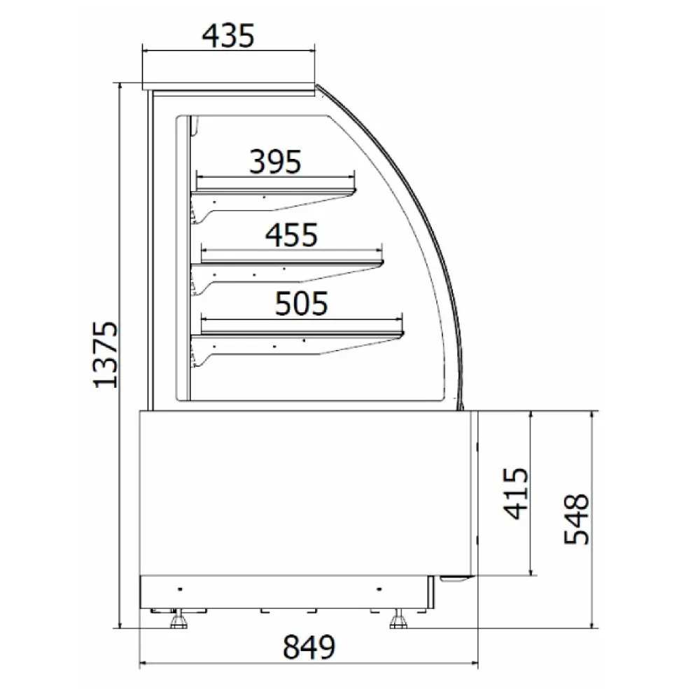 Vitrine chauffante JUKA C-1-CL-130GR