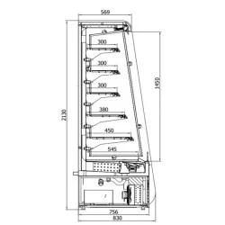 Vitrine JUKA R-1-DC-110/80