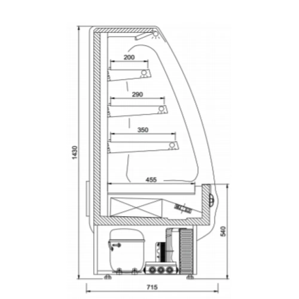 Vitrine JUKA R-1-PC-90/70