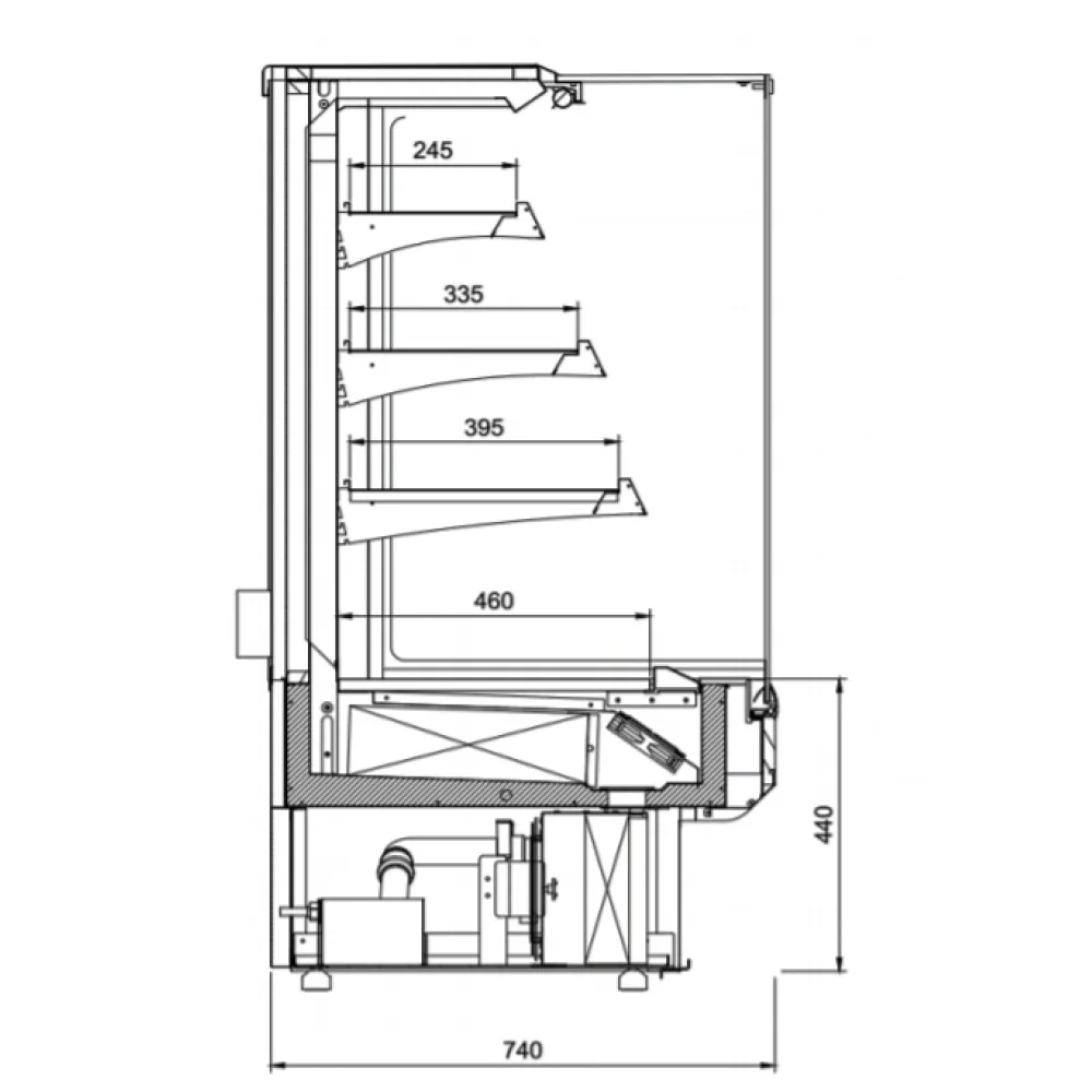Vitrine JUKA C-1-TS/O-90/CH