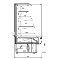 Vitrine JUKA C-1-TS/O-60/CH