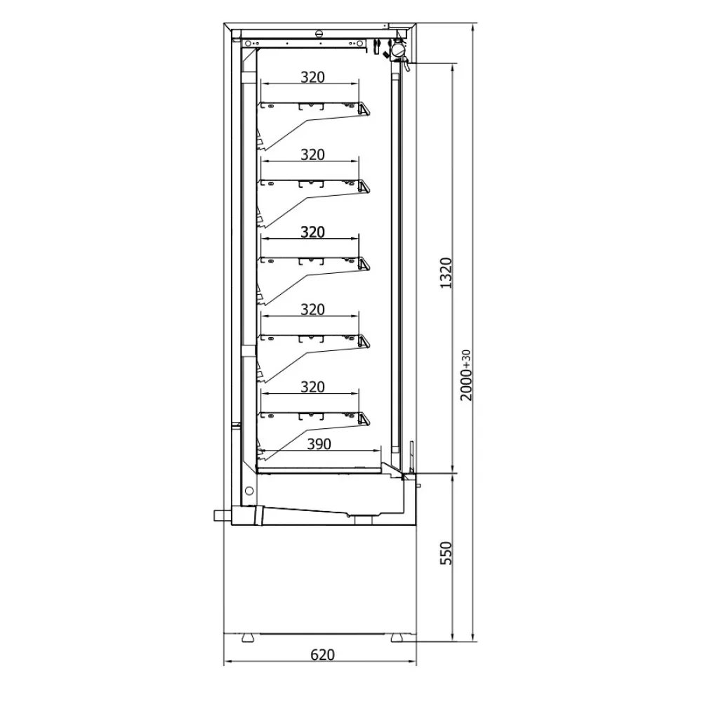 Vitrine JUKA R-1-MVR-90/60
