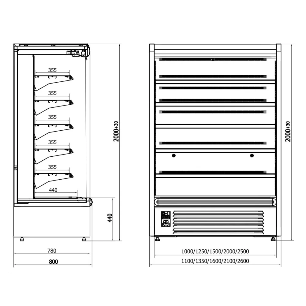 Vitrine JUKA R-1 RG 110/80