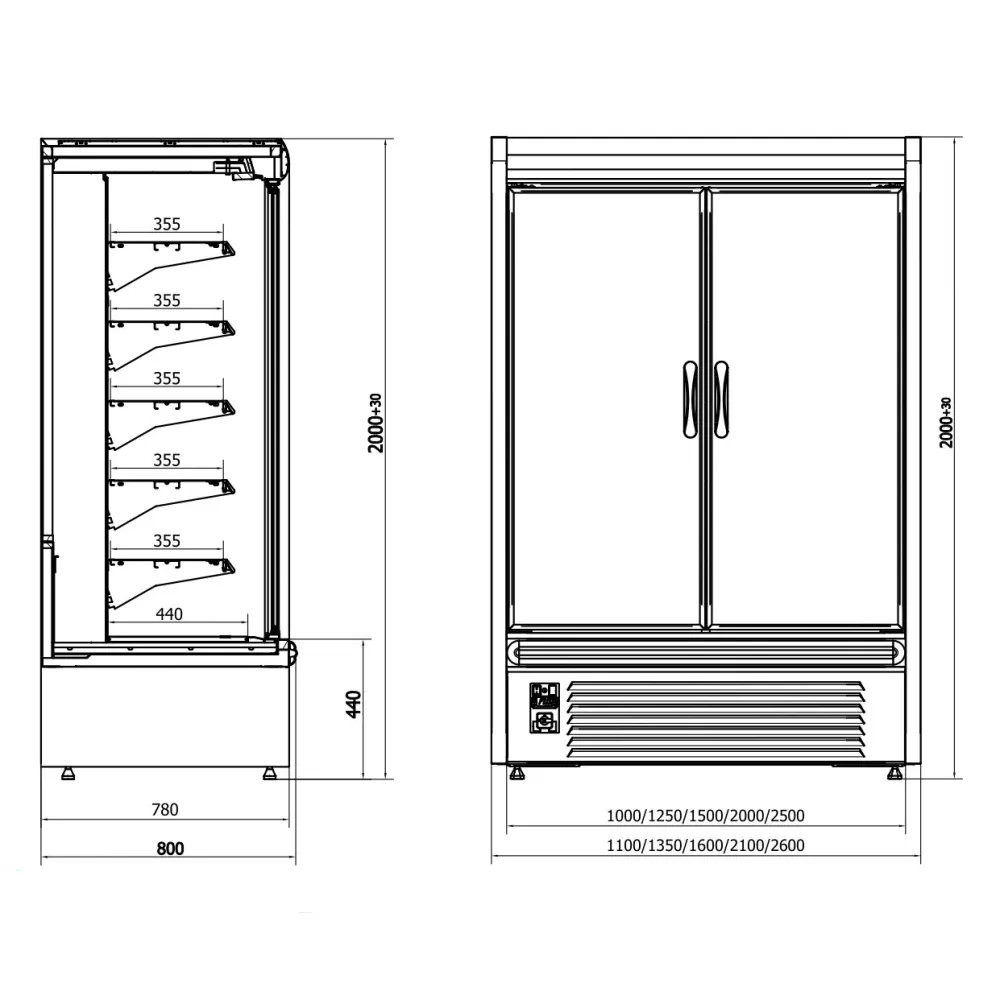 Vitrine JUKA R-1 RG 110/80