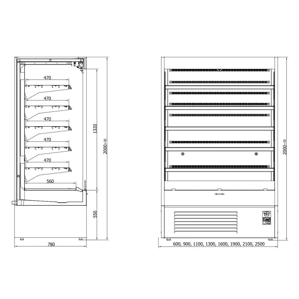 Vitrine JUKA R-1-VR-90/80