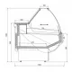 Vitrine à poissons et fruits de mer JUKA L1-HW-G-150-115