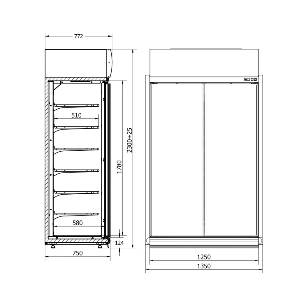 Vitrine réfrigérée IGLOO R-1-WS-125