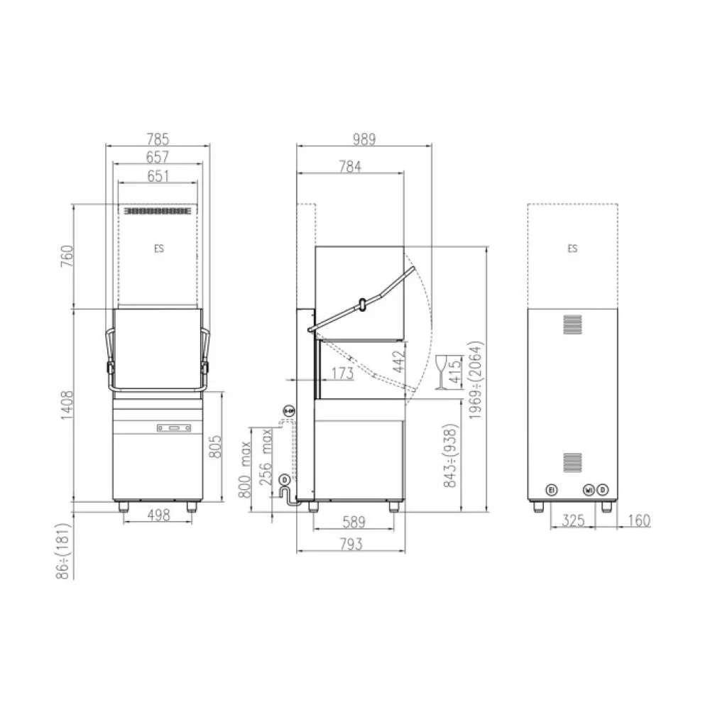 Lave-vaisselle à capot KASTEL HK60EES