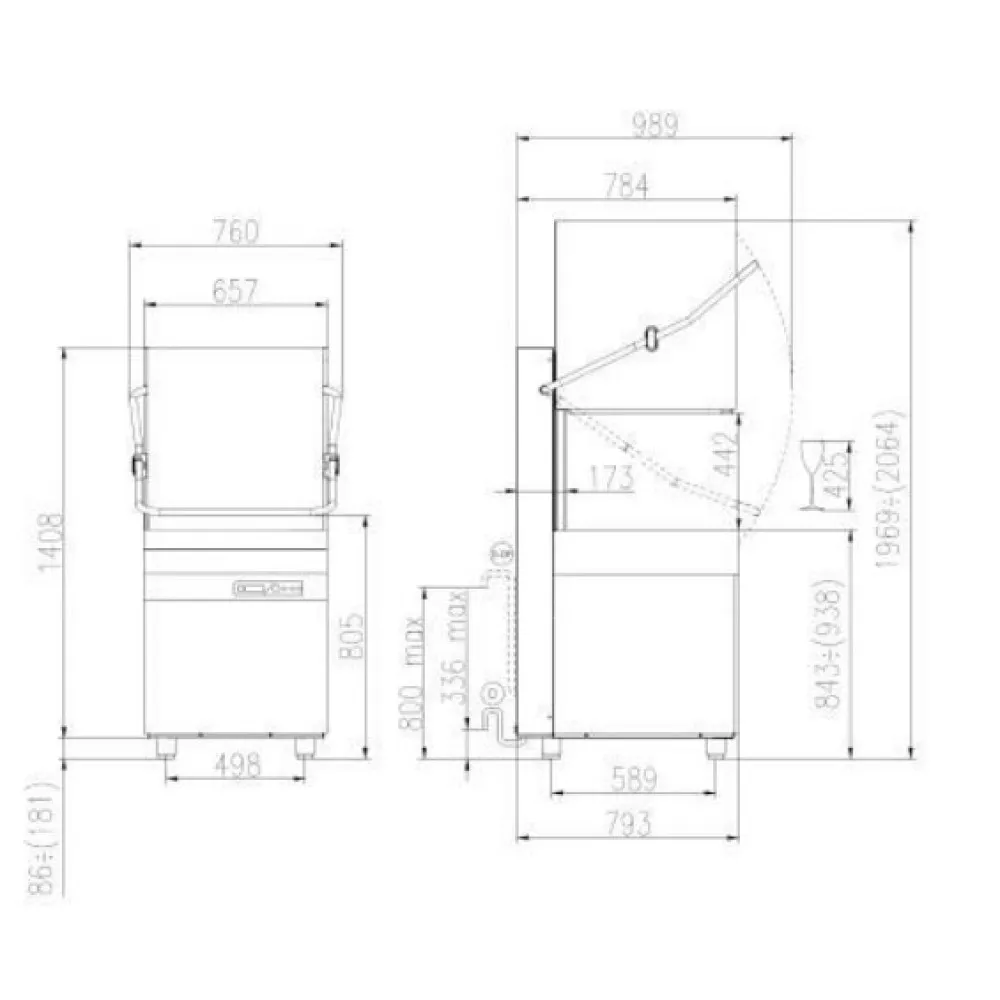 Lave-vaisselle à capot KASTEL HK1200EPIPRS