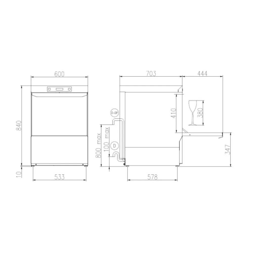 Lave-marmite KASTEL UK60/40EPRSSD