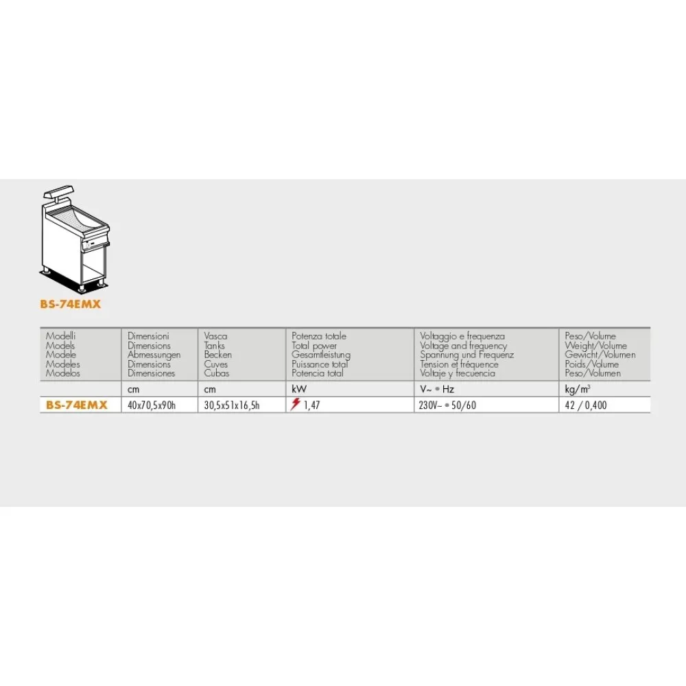 Chauffe-plat pour produits frits destiné aux navires LOTUS 08040410X