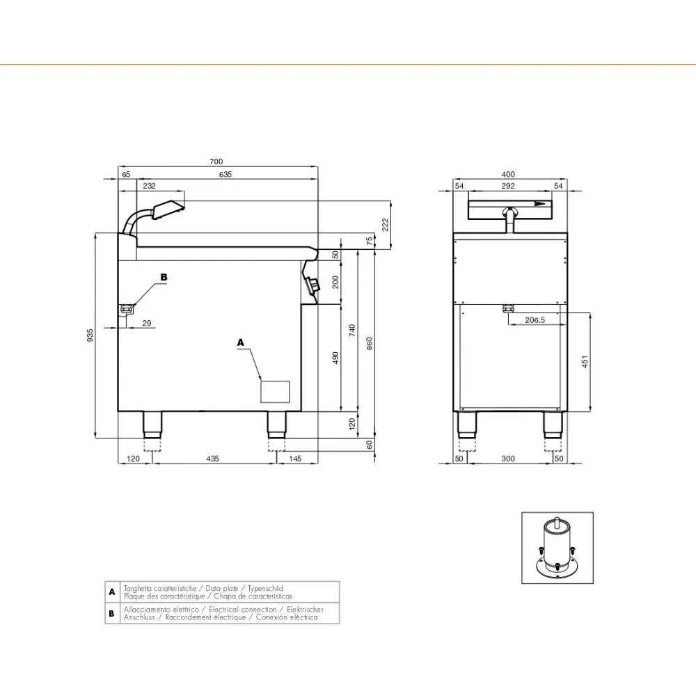 Chauffe-plat pour produits frits destiné aux navires LOTUS 08040410X