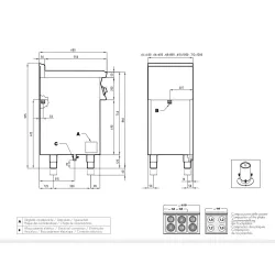 Cuisinière électrique avec four pour navires LOTUS 06660830X