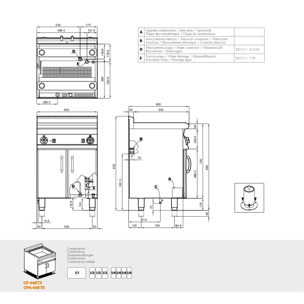 Cuiseur à pâtes pour navires LOTUS 06100635X