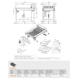 Grill électrique à encastrer pour navires LOTUS 26080431X