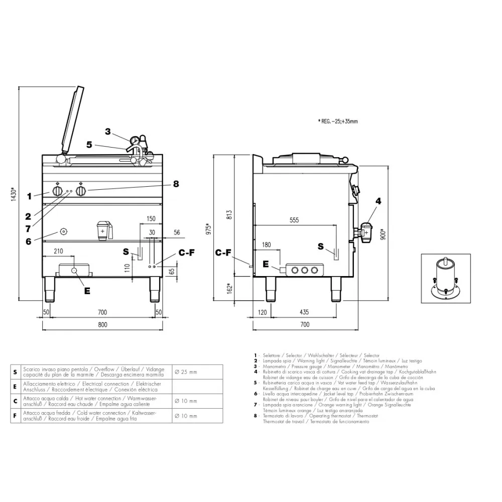 Sauteuse électrique pour navires LOTUS 08110831X