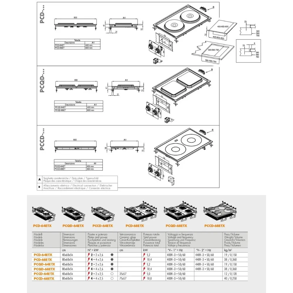 Plaque de cuisson électrique à encastrer pour navires LOTUS 26030431X