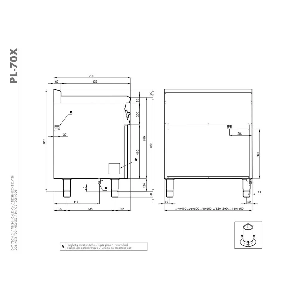 Plan de travail neutre LOTUS 08010200X