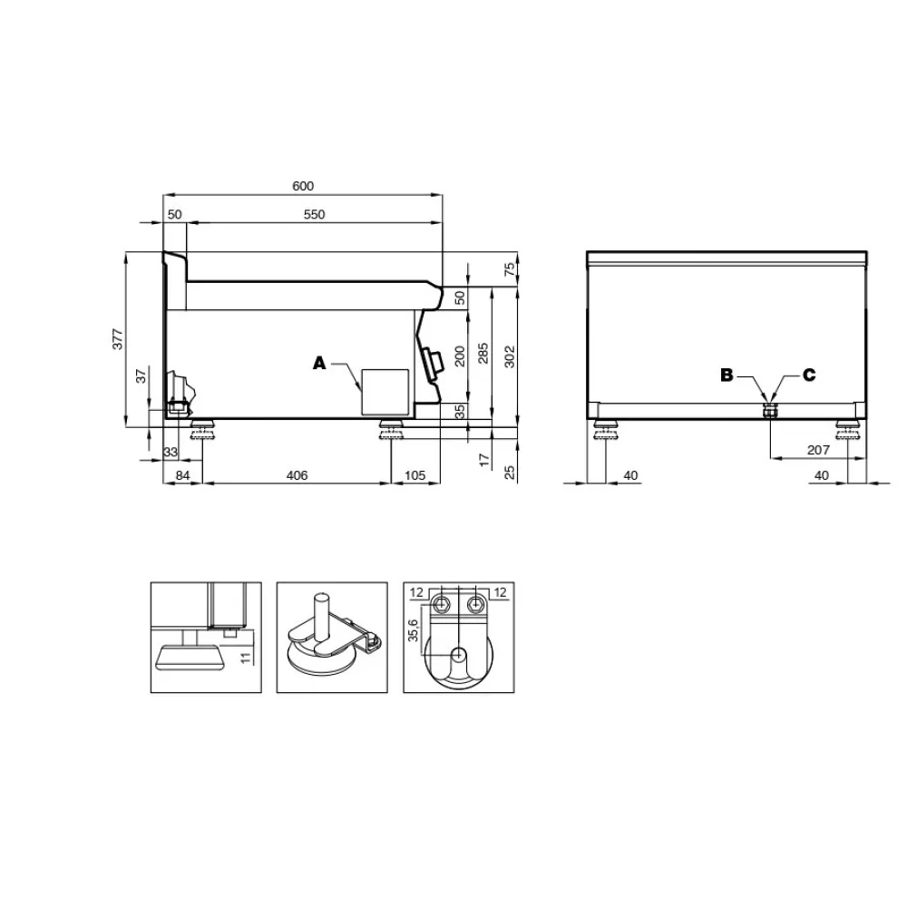 Grill à lave LOTUS 16080430X