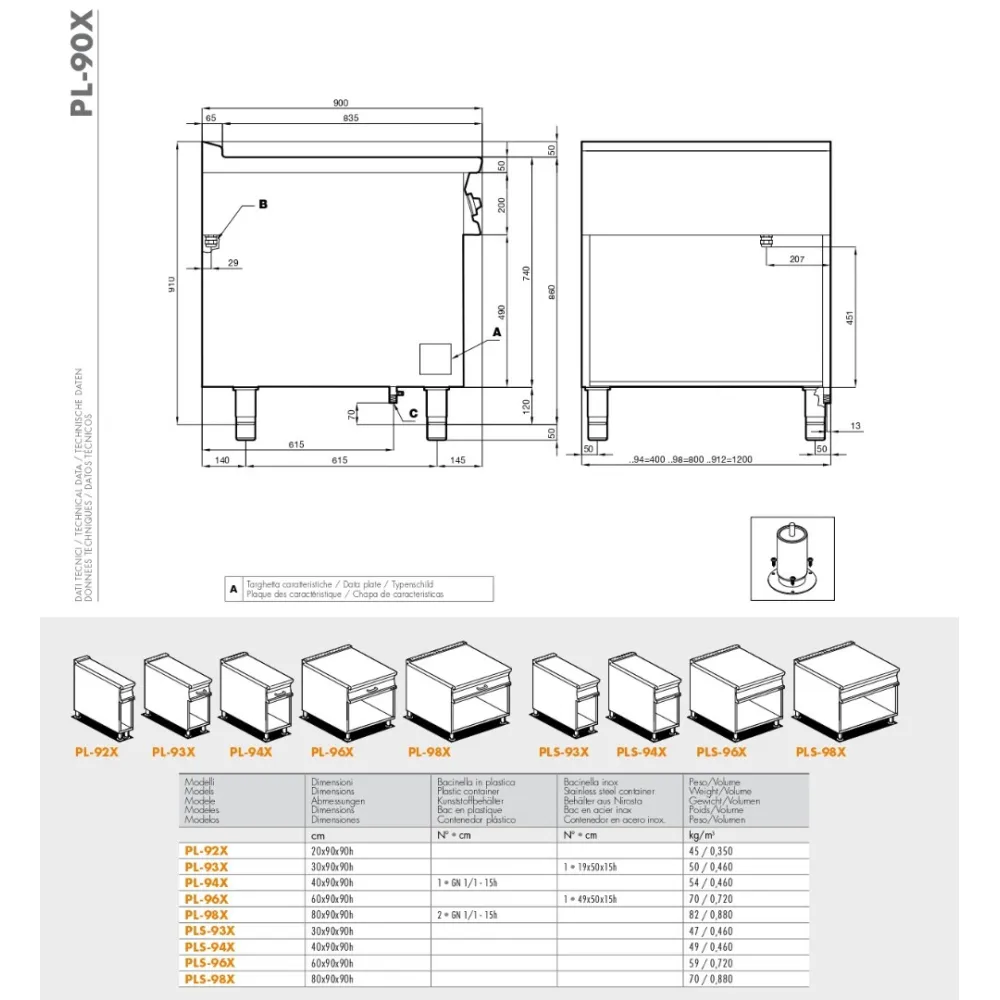 Plan de travail neutre LOTUS 09010200X