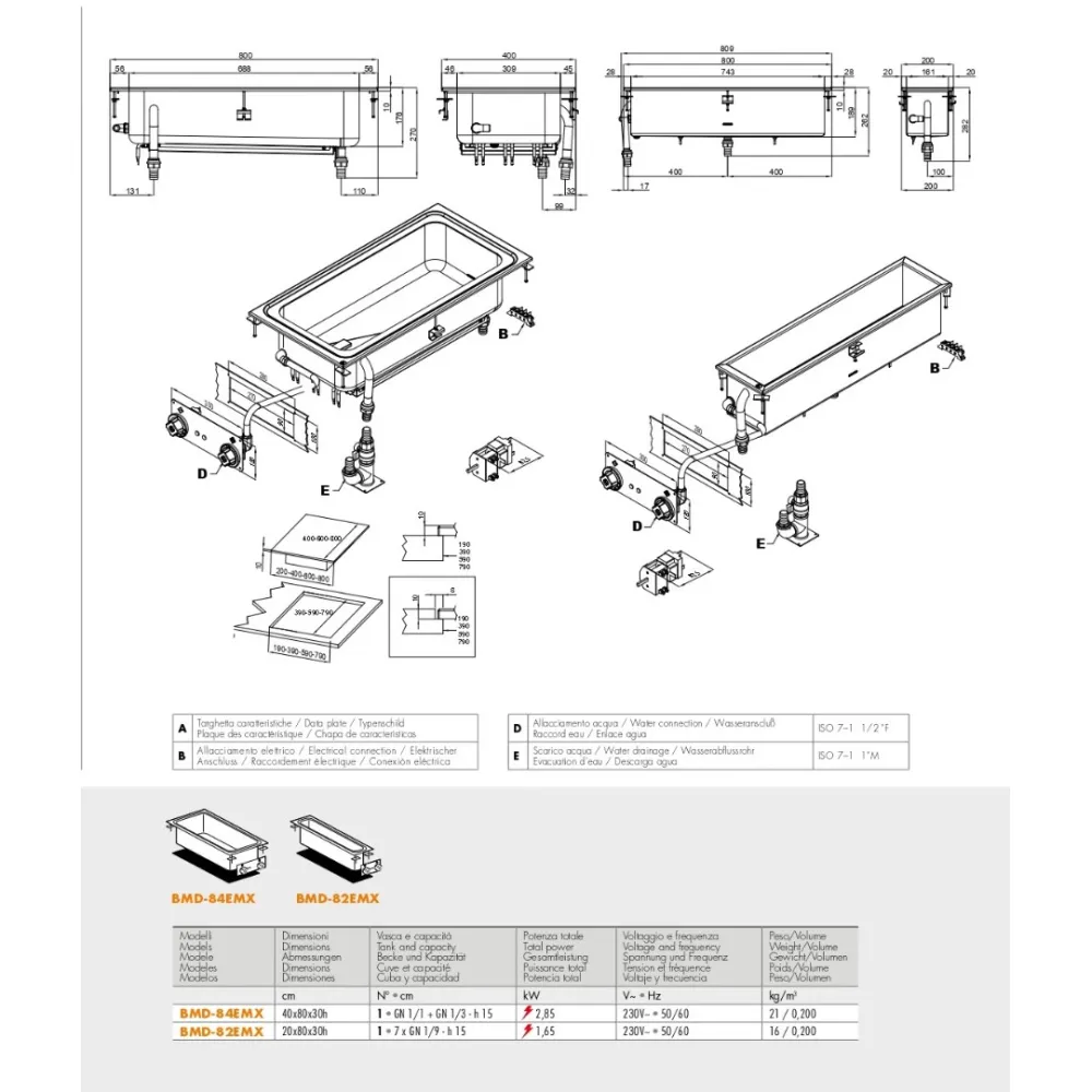 Équipement de friture à encastrer pour navires LOTUS 26040410X