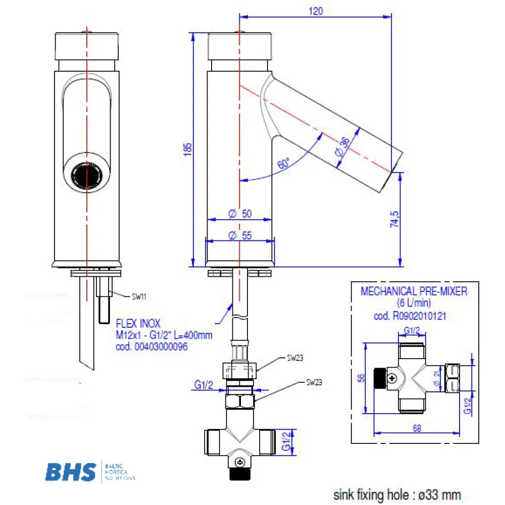 Mitigeur automatique MONOLITH ARES001p/pm