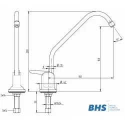 Robinet mitigeur 20202 pour lignes de service ATENA MONOLITH R0501020202