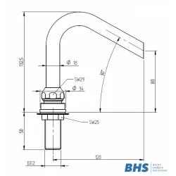 Robinet mitigeur 20210 pour lignes de service ATENA MONOLITH R0501020210