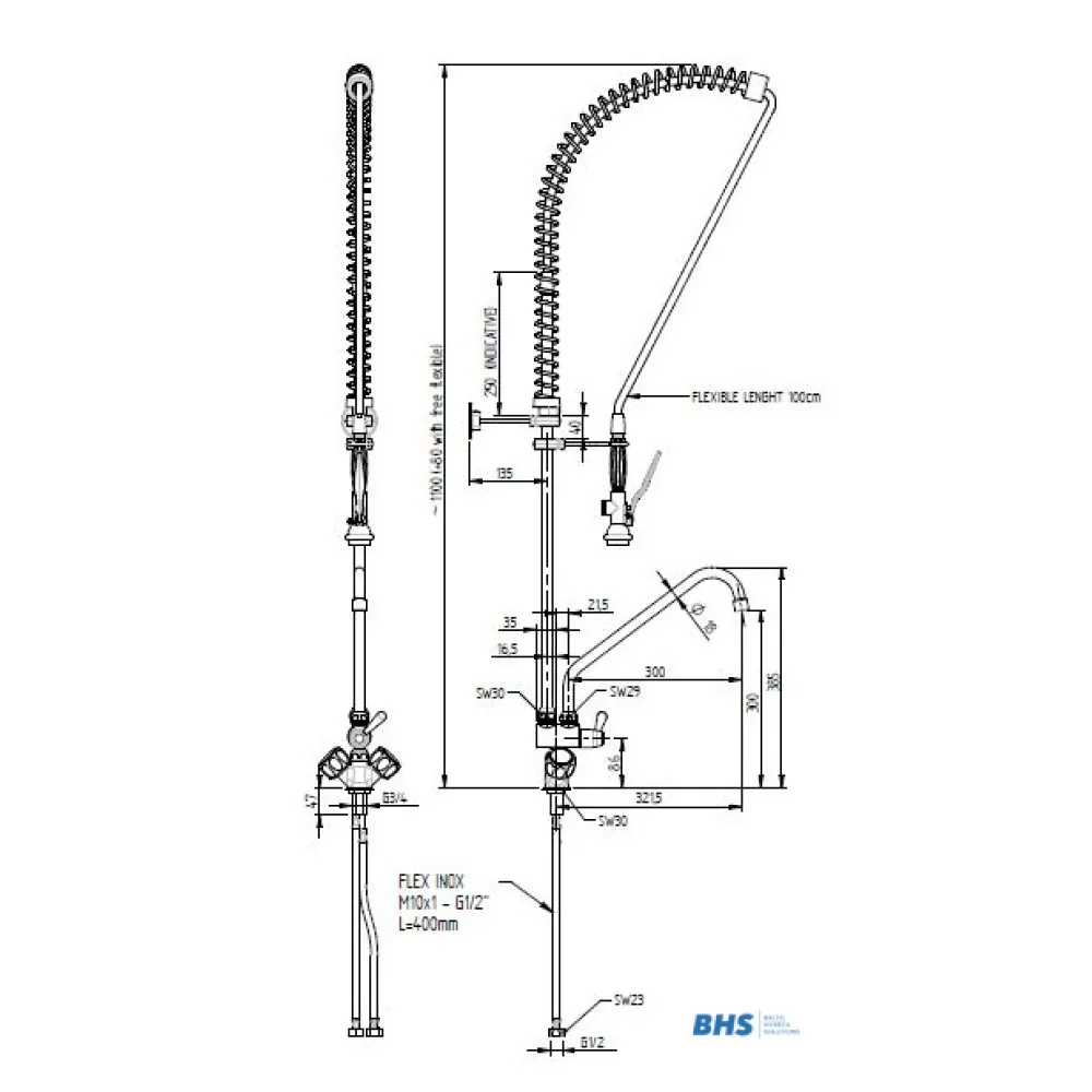Mitigeur avec douche MONOLITH R0101020136