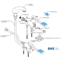 Robinet mitigeur à commande au pied MONOLITH ERMES001KIT1
