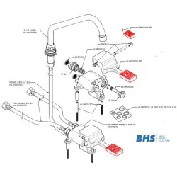 Robinet mitigeur à commande au pied MONOLITH ERMES002KIT