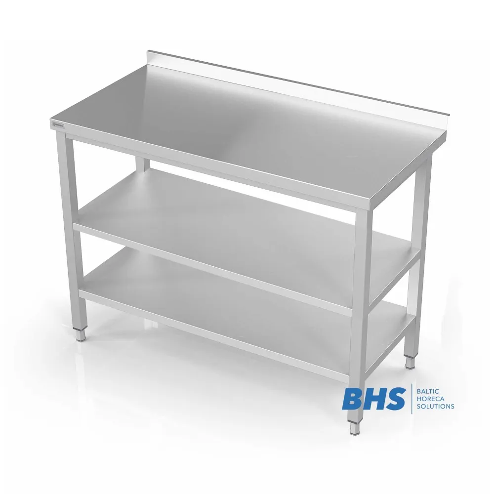 Table en métal avec deux étagères Novameta BHS-PLV-2P-50/60/90