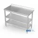 Table en métal avec deux étagères Novameta BHS-PLV-2P-50/60/90