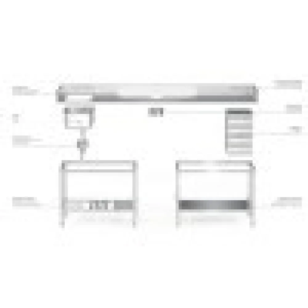 Table en métal avec deux étagères Novameta BHS-PLV-2P-150/60/90