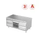 Comptoir de congélation bas H-650mm Novameta BHS-FP0-N226-130/70/65