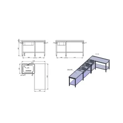 Table de travail de cuisine BHS-HoReCa ZJ20-3021.00