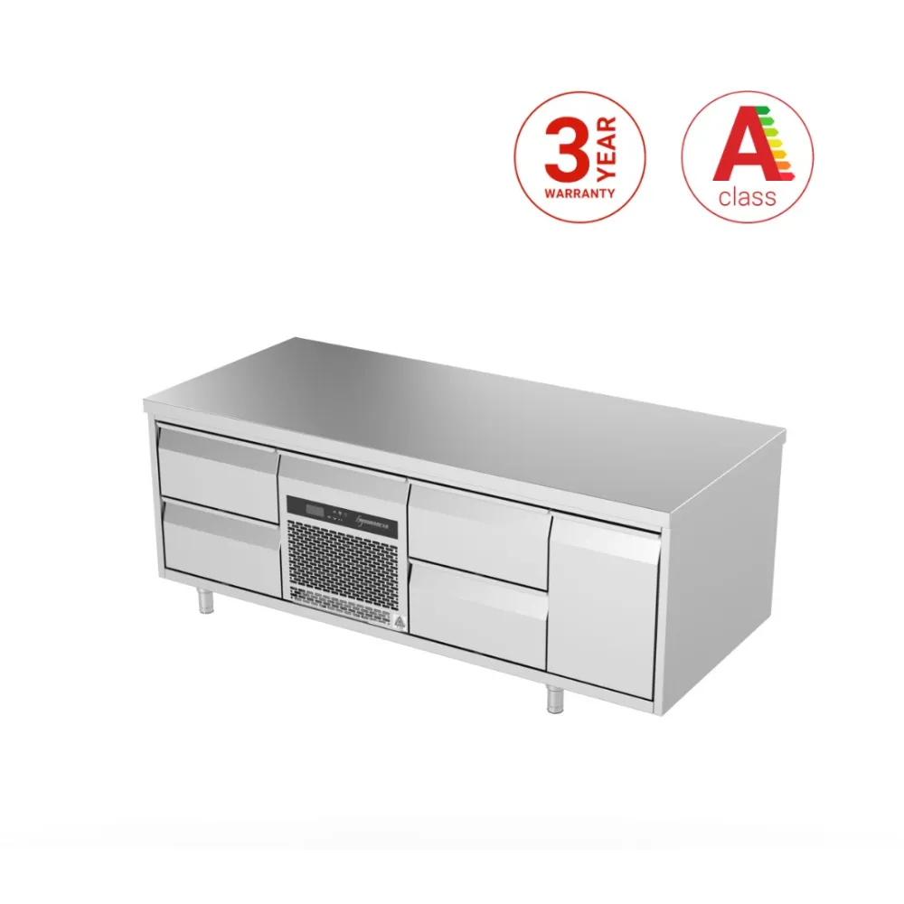 Comptoir de congélation bas H-650mm Novameta BHS-FPS-N226-160/70/65