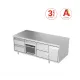 Comptoir de congélation bas H-650mm Novameta BHS-FPS-N226-160/70/65