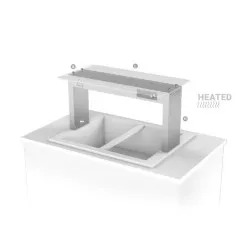 Étagère chauffante pour buffet Novameta LPW12-74/40/40