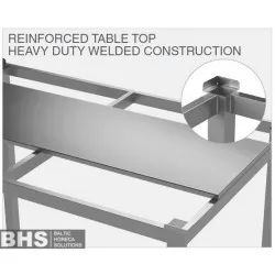Table avec planche à découper et étagère Novameta BHS-MP3-WLX-120/70/90