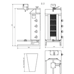 Grill à gyros à gaz POTIS PG2250/ PG2251