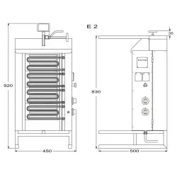 Grill à gyros électrique POTIS PG3203/ PG3251
