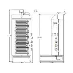 Grill à gyros électrique POTIS PG3303/ PG3351