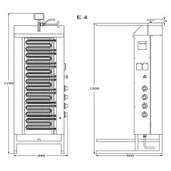 Grill à gyros électrique POTIS PG7660/ PG7661
